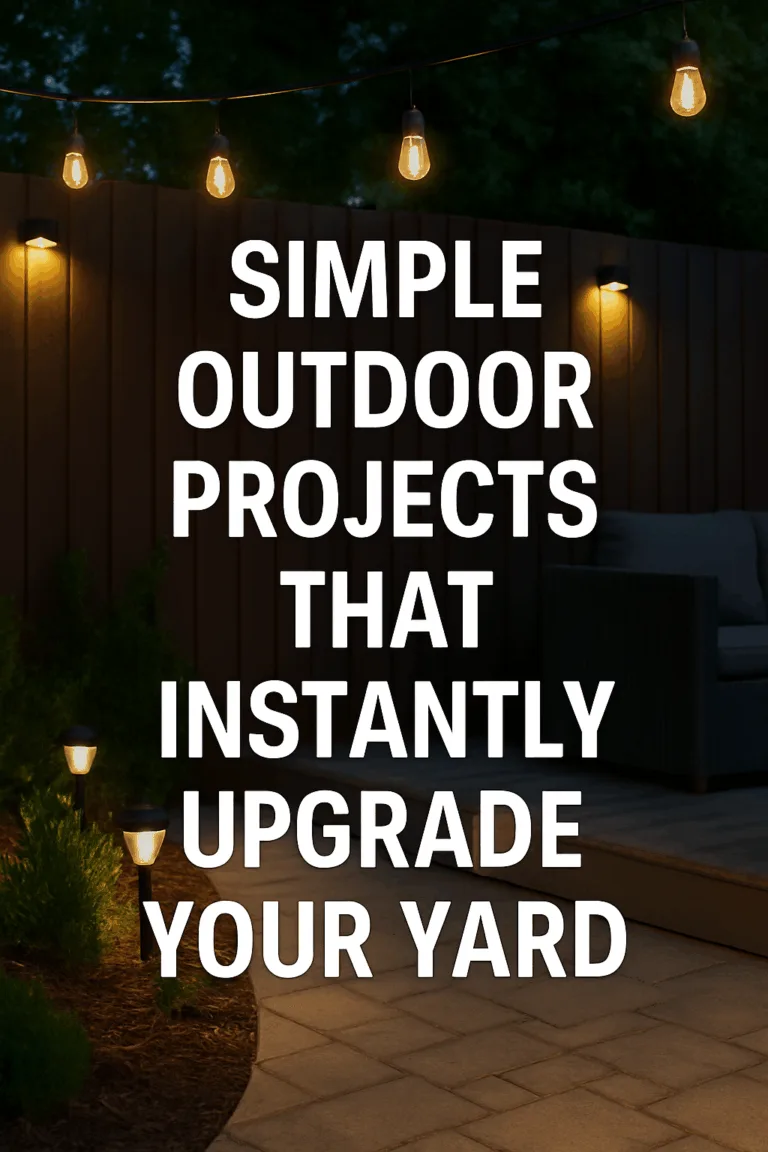 Simple outdoor DIY projects — solar lights, garden organizers, deck box upgrades