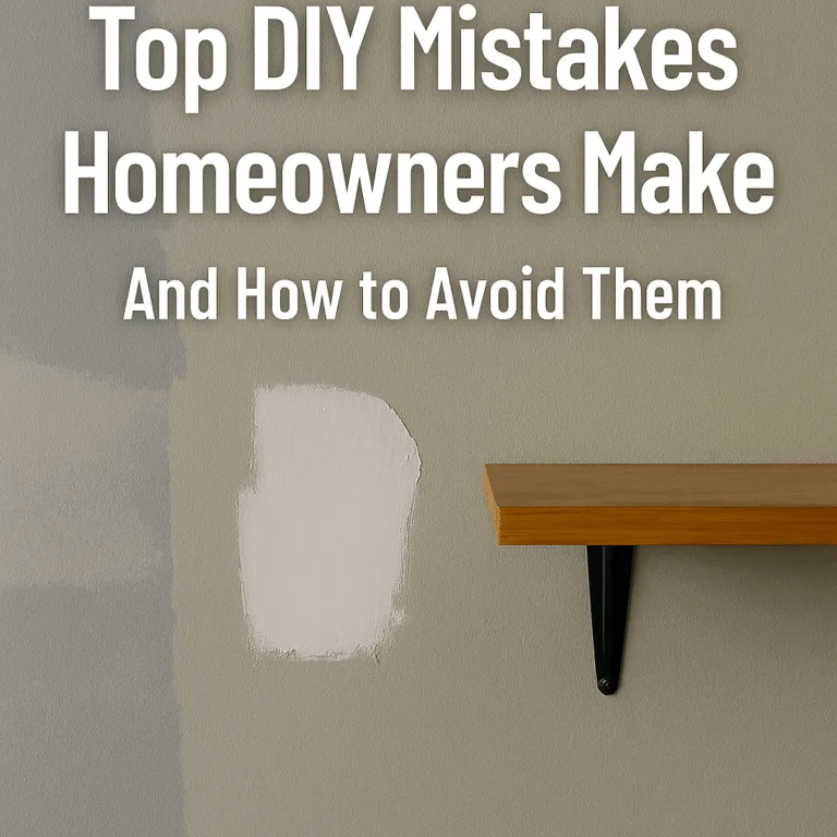 DIY mistakes homeowners make — paint fails, drywall patching, crooked shelf installs