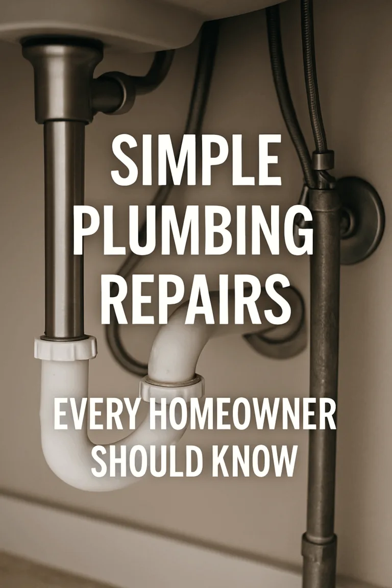 Simple plumbing repairs DIY projects – sink pipes and flexible hoses