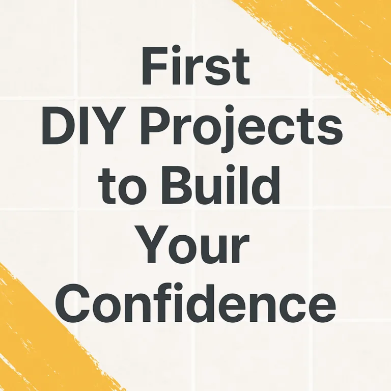 Bold graphic image displaying the title ‘DIY Projects That Are Worth It’ over a background of tools and home improvement icons, designed for a homeowner-focused blog post.